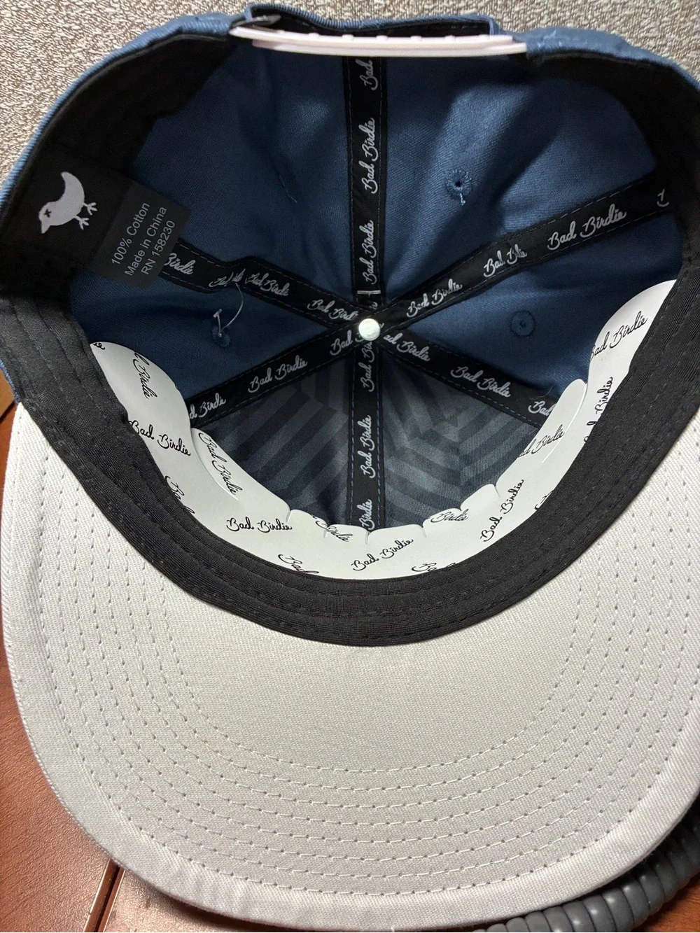 Bad Birdie mens Two-Tone Navy and Cream Cap